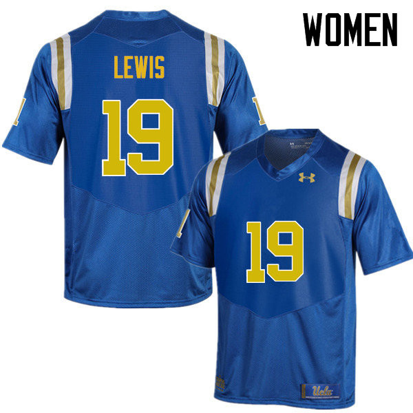 Women #19 Marcedes Lewis UCLA Bruins Under Armour College Football Jerseys Sale-Blue